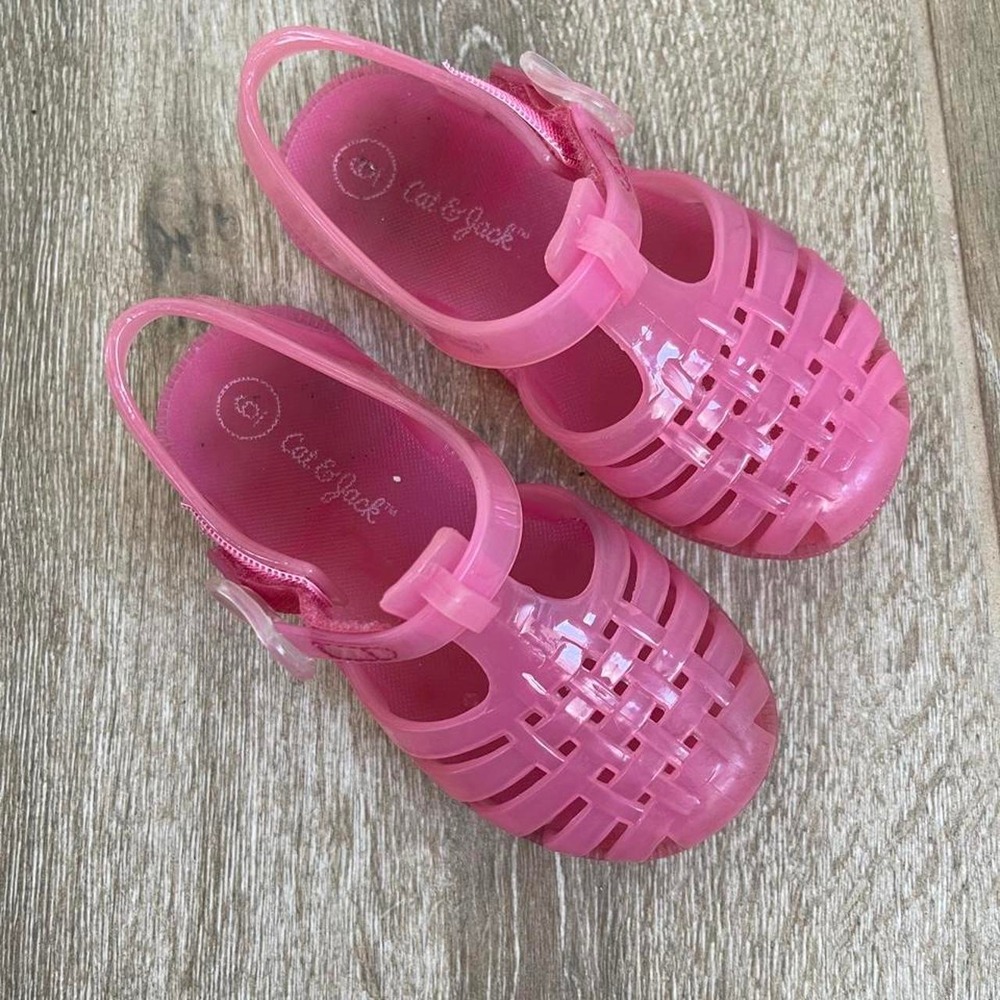 Cat & Jack Pink Jelly Fisherman Sandals Toddler Size 6